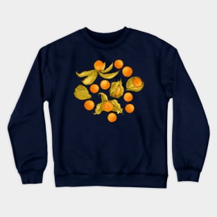 Physalis - Golden berries on light yellow Crewneck Sweatshirt